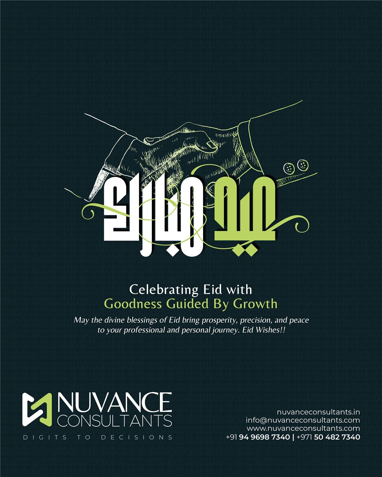Eid Mubarak festive poster for Nuvance Consultants
